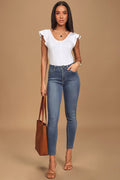Aralia Medium Wash High-Rise Skinny Jeans