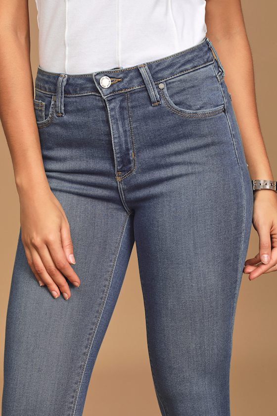 Aralia Medium Wash High-Rise Skinny Jeans