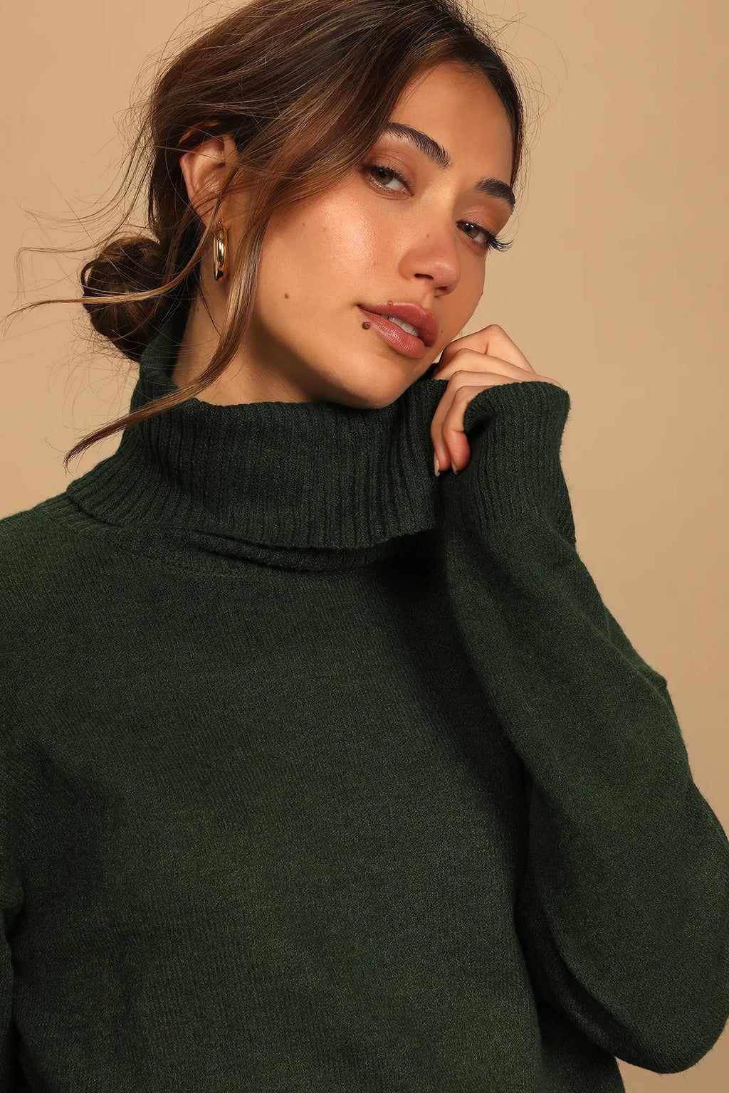 Amazing Memories Berry Red Turtleneck Sweater