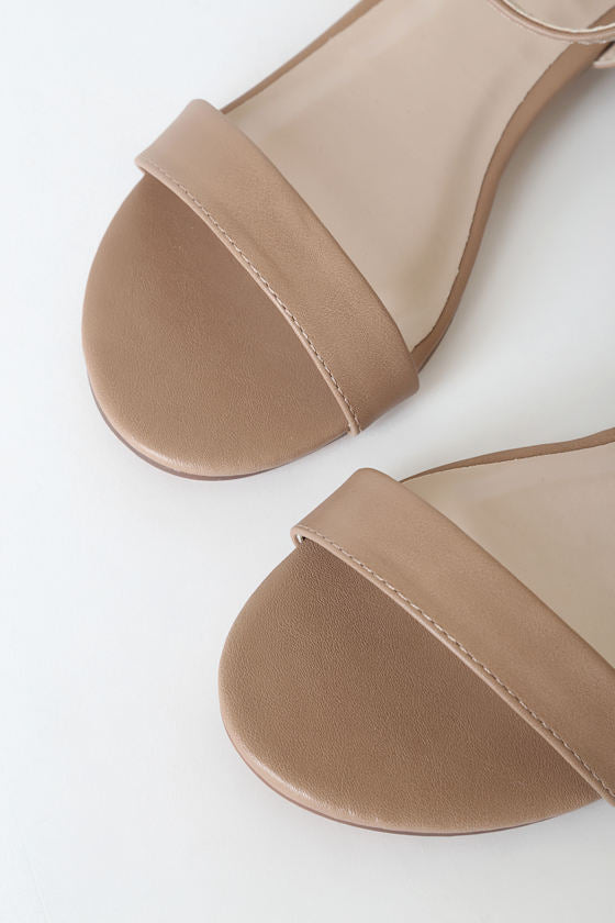 Darryian Light Nude Ankle Strap Sandals