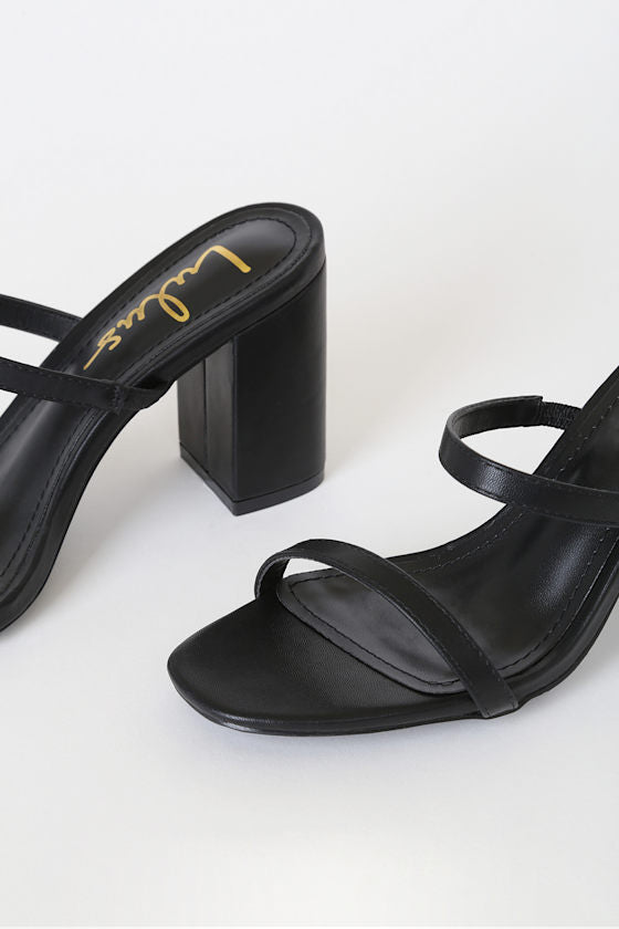 Ariellie Black High Heel Sandals
