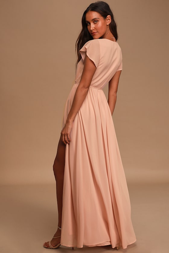 Lost in the Moment Blush Maxi Dress