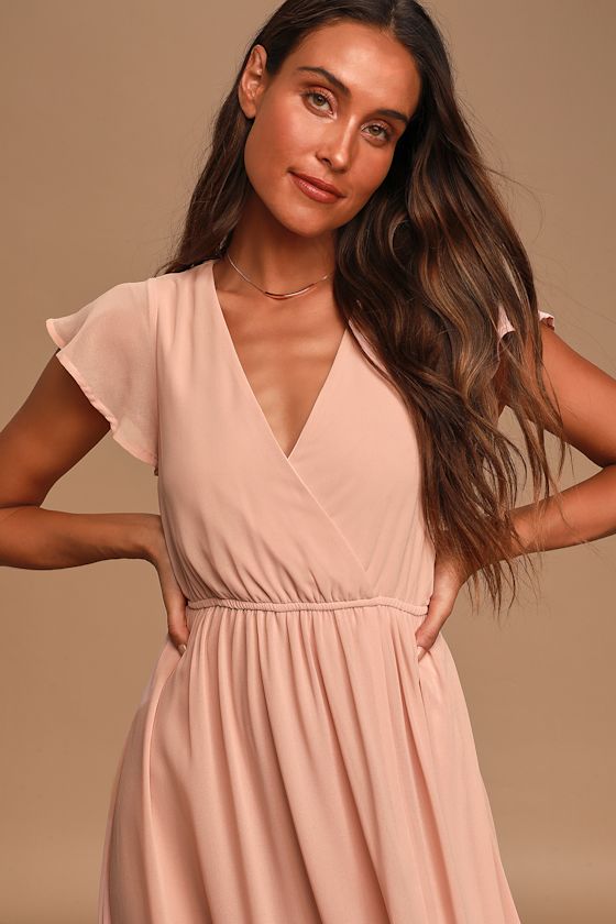 Lost in the Moment Blush Maxi Dress