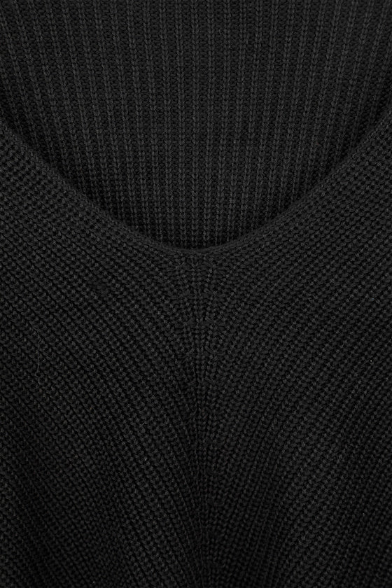 Feel it Still Black Knit Sweater
