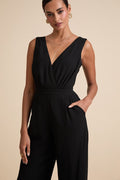 Kiska Black Lace Wide-Leg Jumpsuit