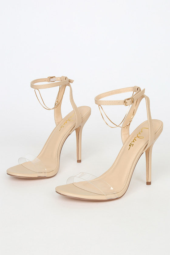 Eisley Light Nude Ankle Strap Heels
