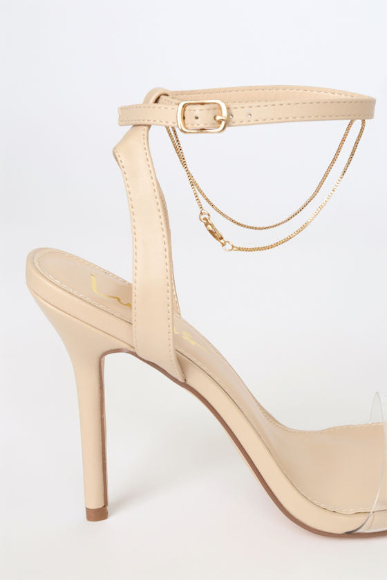 Eisley Light Nude Ankle Strap Heels