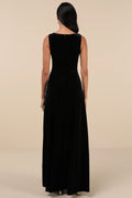 Beautiful Night Dusty Purple Velvet Sleeveless Maxi Dress