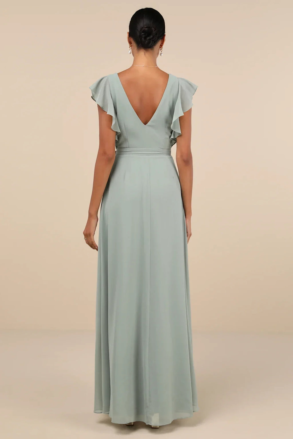 Ravishing Charm Emerald Ruffled Wrap High-Low Maxi Dress