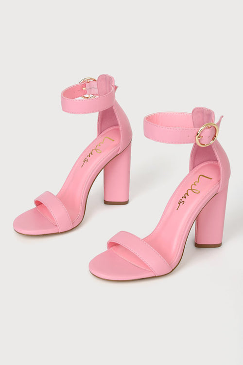 Kamali Pink Ankle Strap Heels