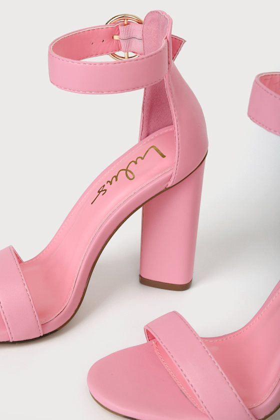 Kamali Pink Ankle Strap Heels