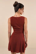 Modern Moves Navy Blue Ribbed Knit Sleeveless Mini Dress