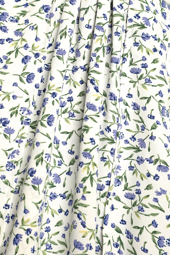 Easy on the Eyes White Floral Print Off-the-Shoulder Maxi Dress