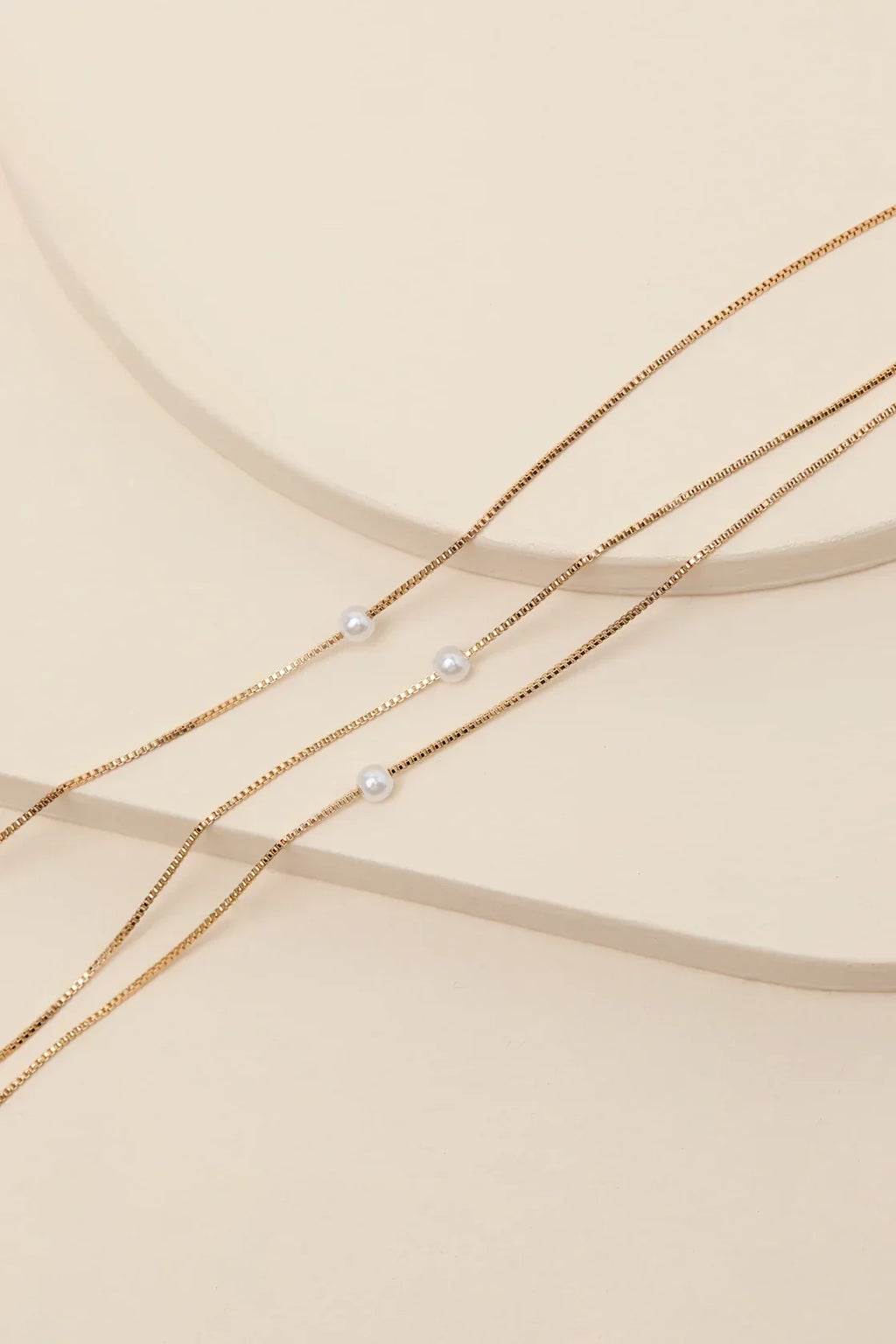 Melania Gold Pearl Layered Necklace