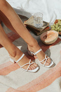 Leylia White High Heel Sandals