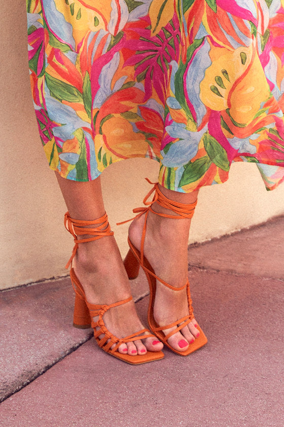 Zindy Mango Lace-Up High Heel Sandals