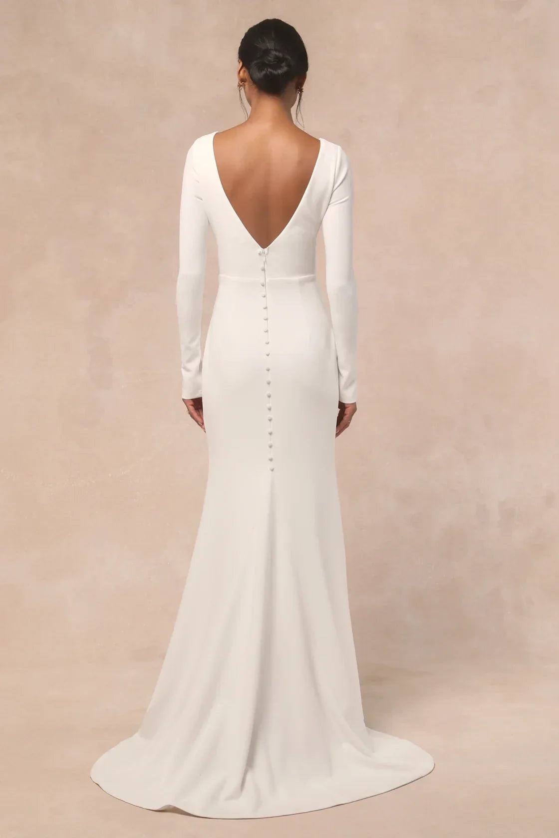Feeling of Forever White Long Sleeve Mermaid Maxi Dress