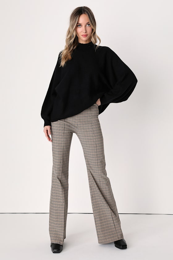Cozy Perfection Black Dolman Sleeve Sweater Top
