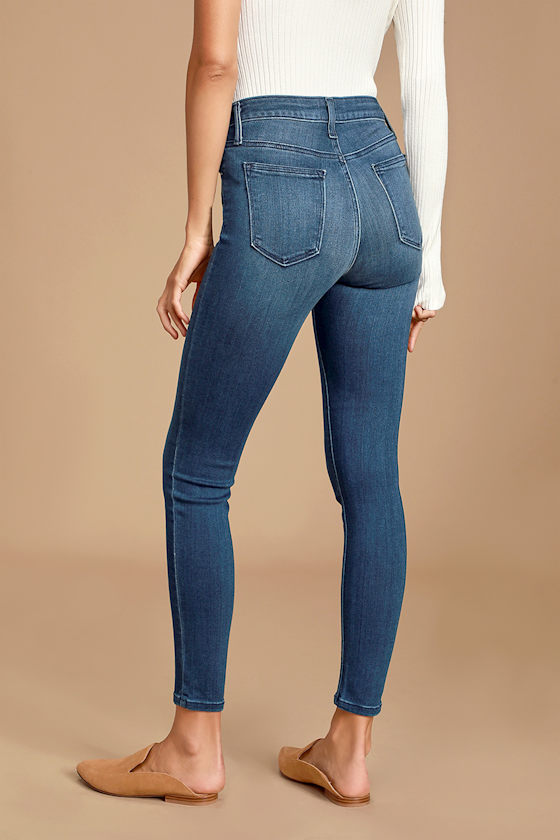 Aralia Dark Wash High-Rise Skinny Jeans