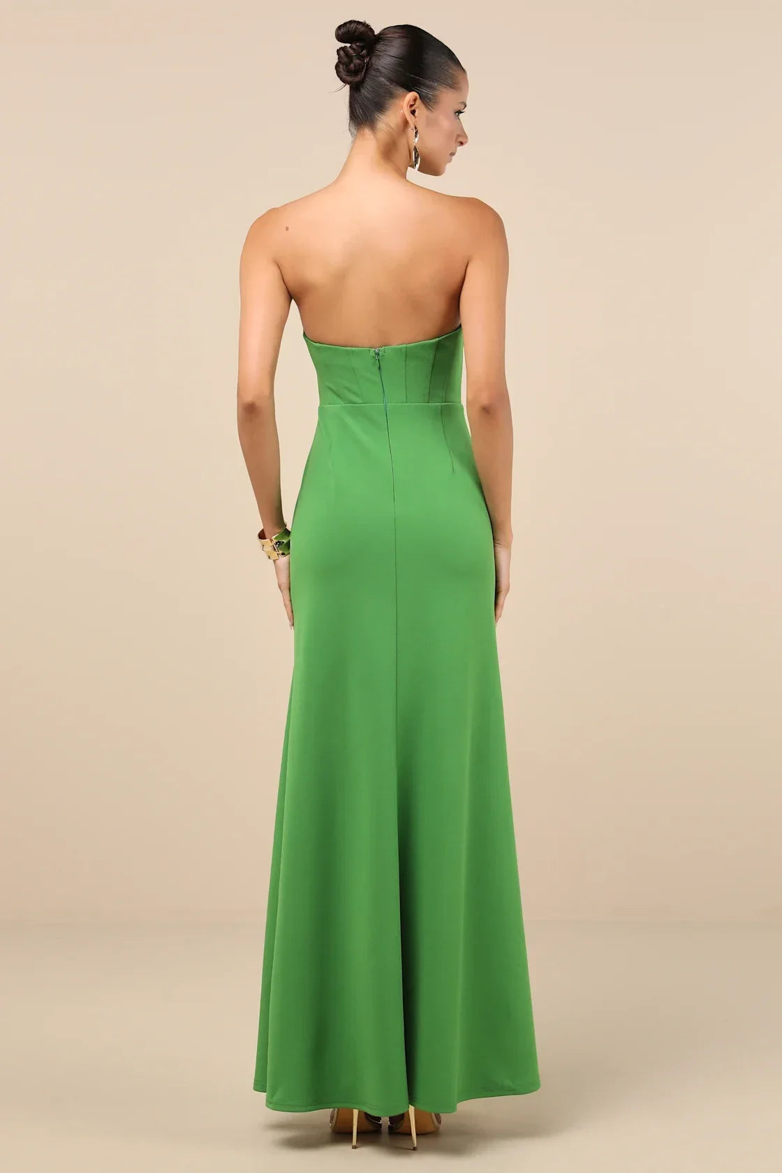 Passionate Admiration Black Strapless Bustier Maxi Dress