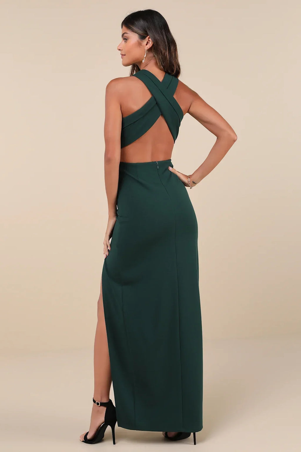 Head to Cocktail Hour White Halter Neck Maxi Dress