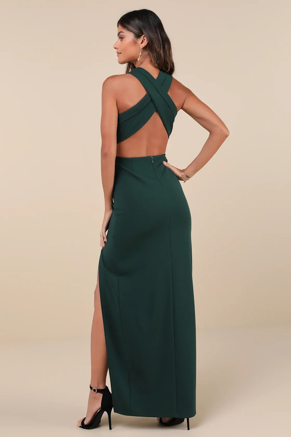 Head to Cocktail Hour White Halter Neck Maxi Dress