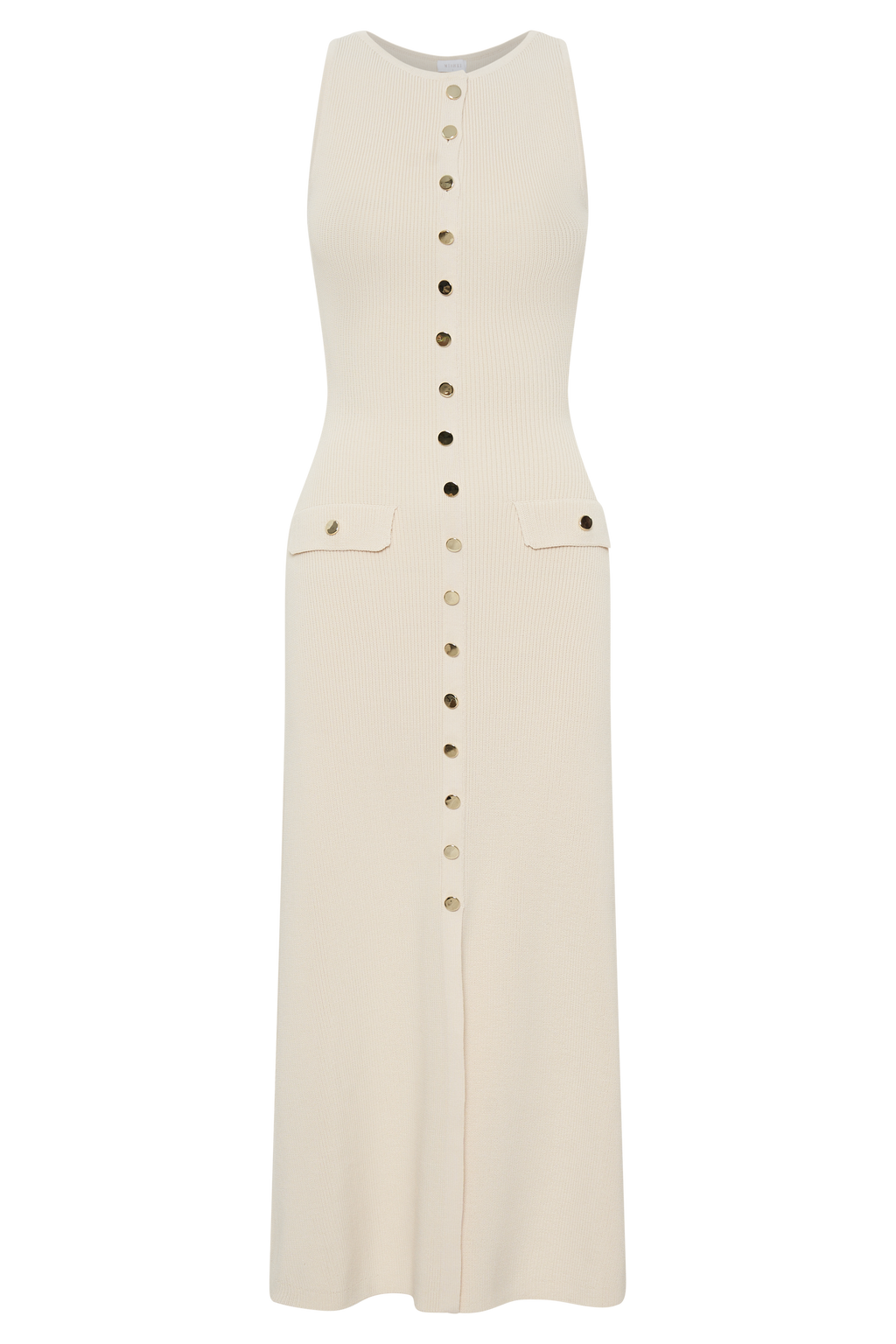 Sawyer Sleeveless Buttoned Maxi Dress - Ivory