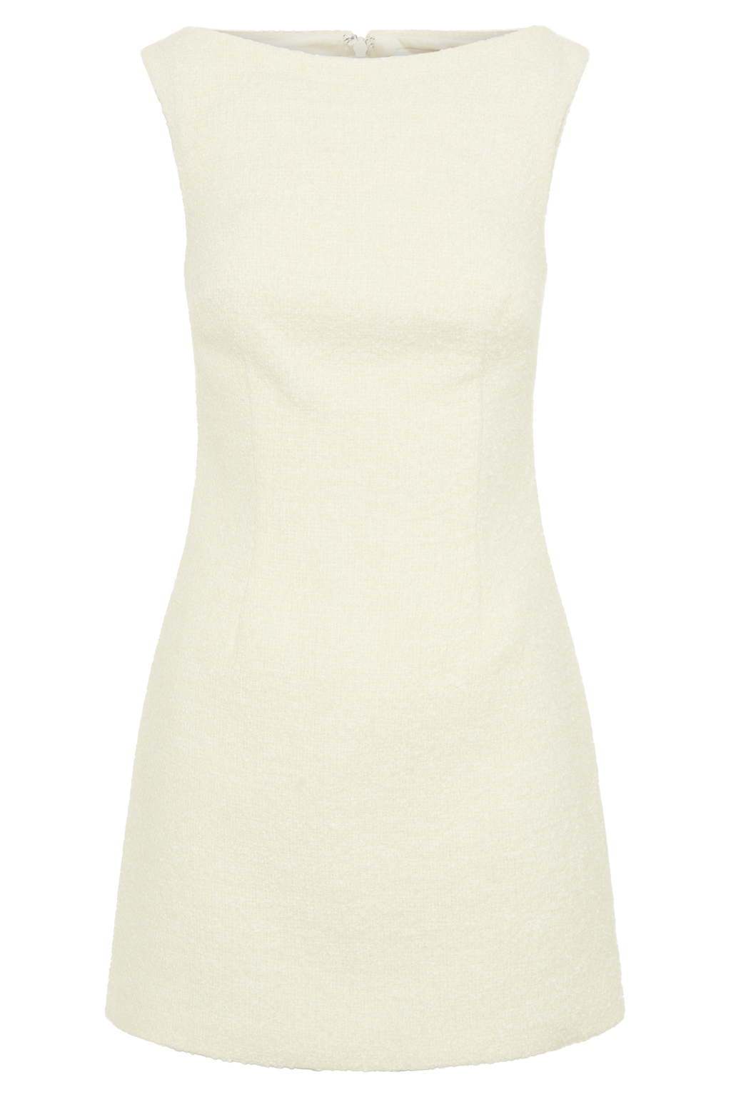 Angela Textured Boucle Mini Dress - Ivory