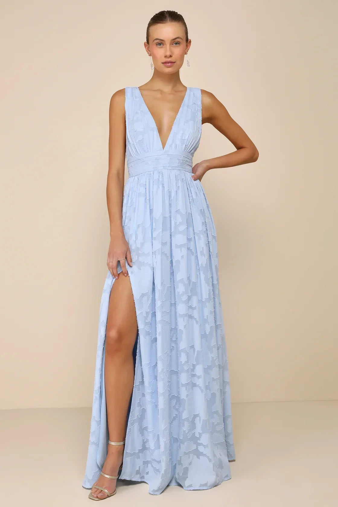 Sweet Sophistication Sage Green Burnout Floral Maxi Dress