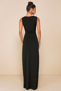 Significant Allure Red Slinky Knit Ruched Maxi Dress