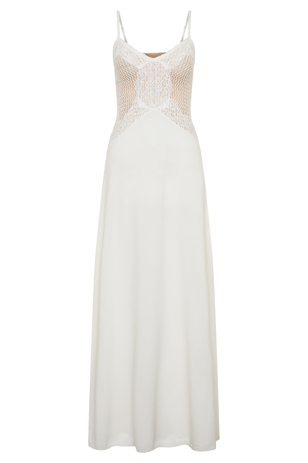 Bray Knit & Lace Maxi Dress - Ivory