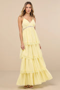 Reed Sage Tiered Lace Maxi Dress