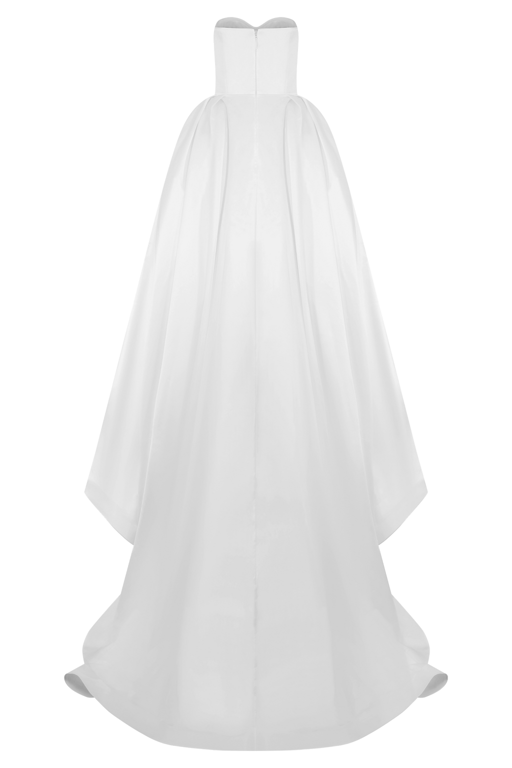 Delphine Satin Strapless Maxi Gown - White