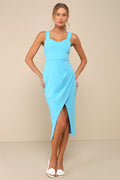 Always Beautiful Hunter Green Sleeveless Tulip Midi Dress