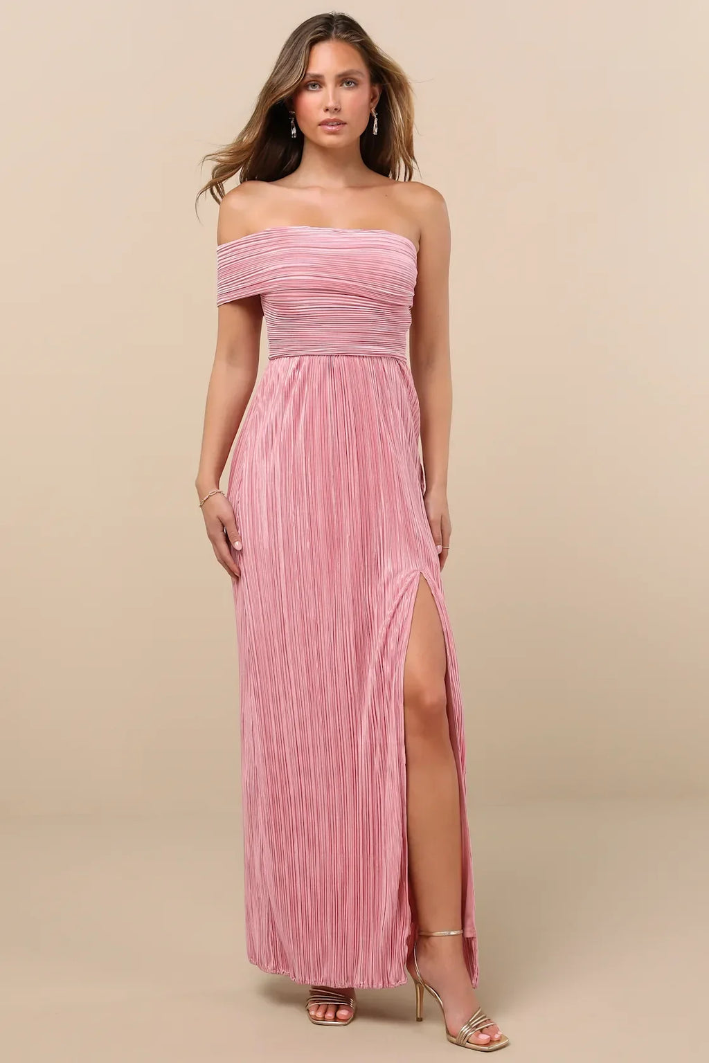 Poised Performance Chartreuse Plisse One-Shoulder Maxi Dress