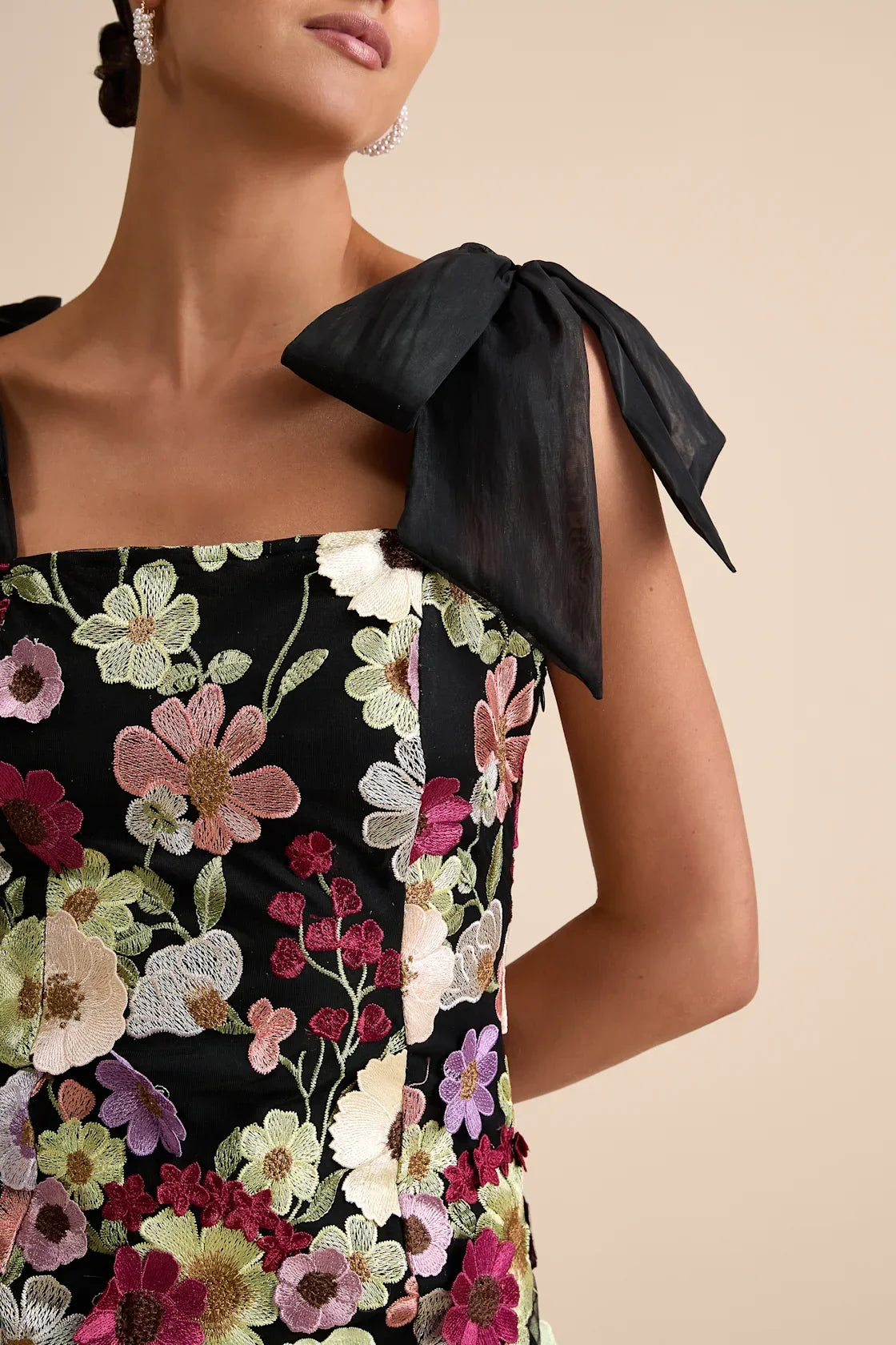 Emphatically Adorable Hot Pink Floral Tie-Strap Mini Dress
