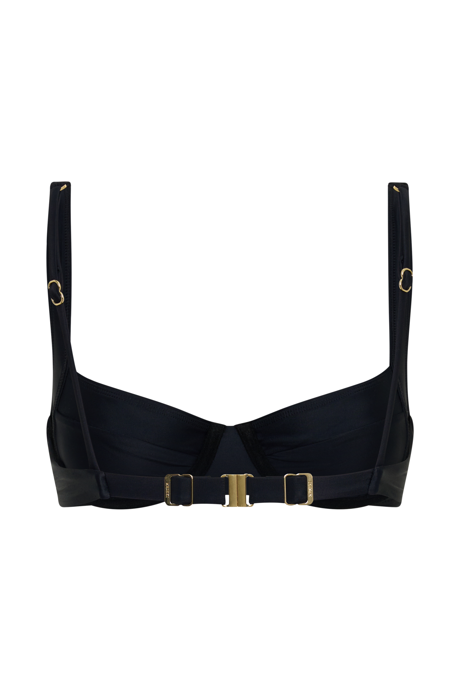 Abra Underwire Apex Bikini Top - Black