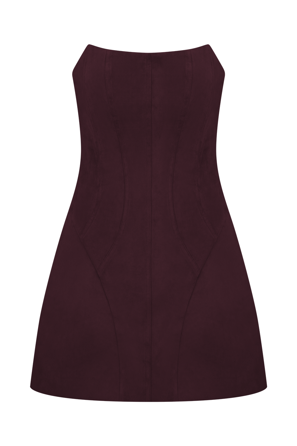 Andy Faux Suede Mini Dress - Wine