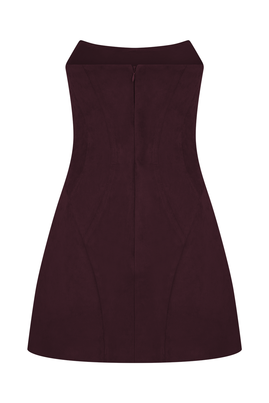 Andy Faux Suede Mini Dress - Wine