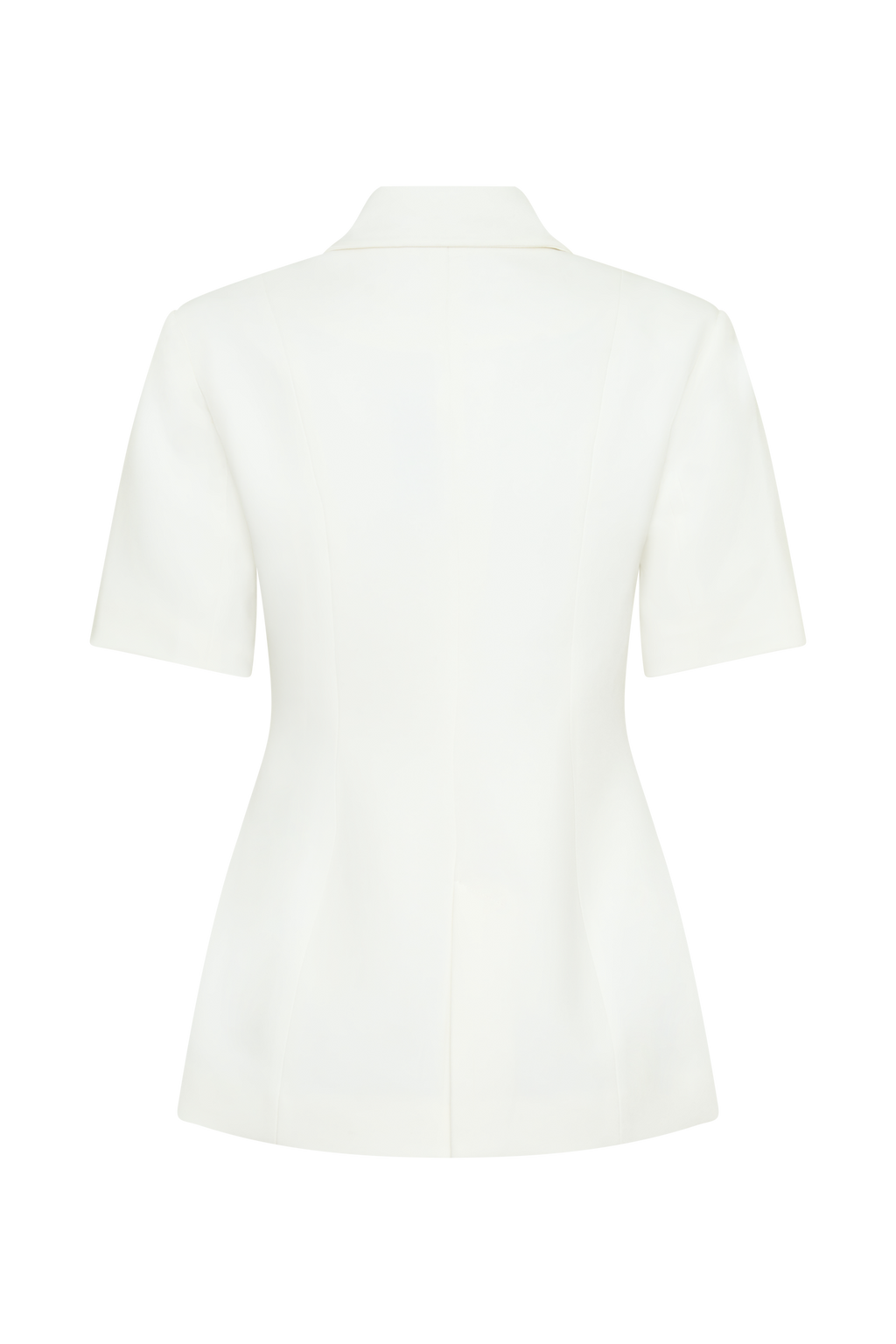 Ariella Button Up Short Sleeves Top - White