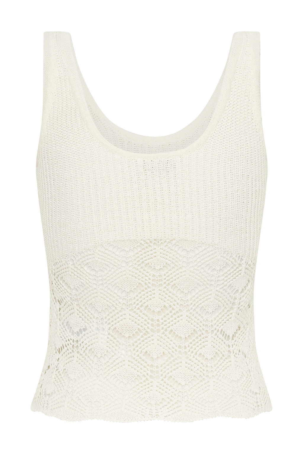 Atlantis Crochet Knit Top - White