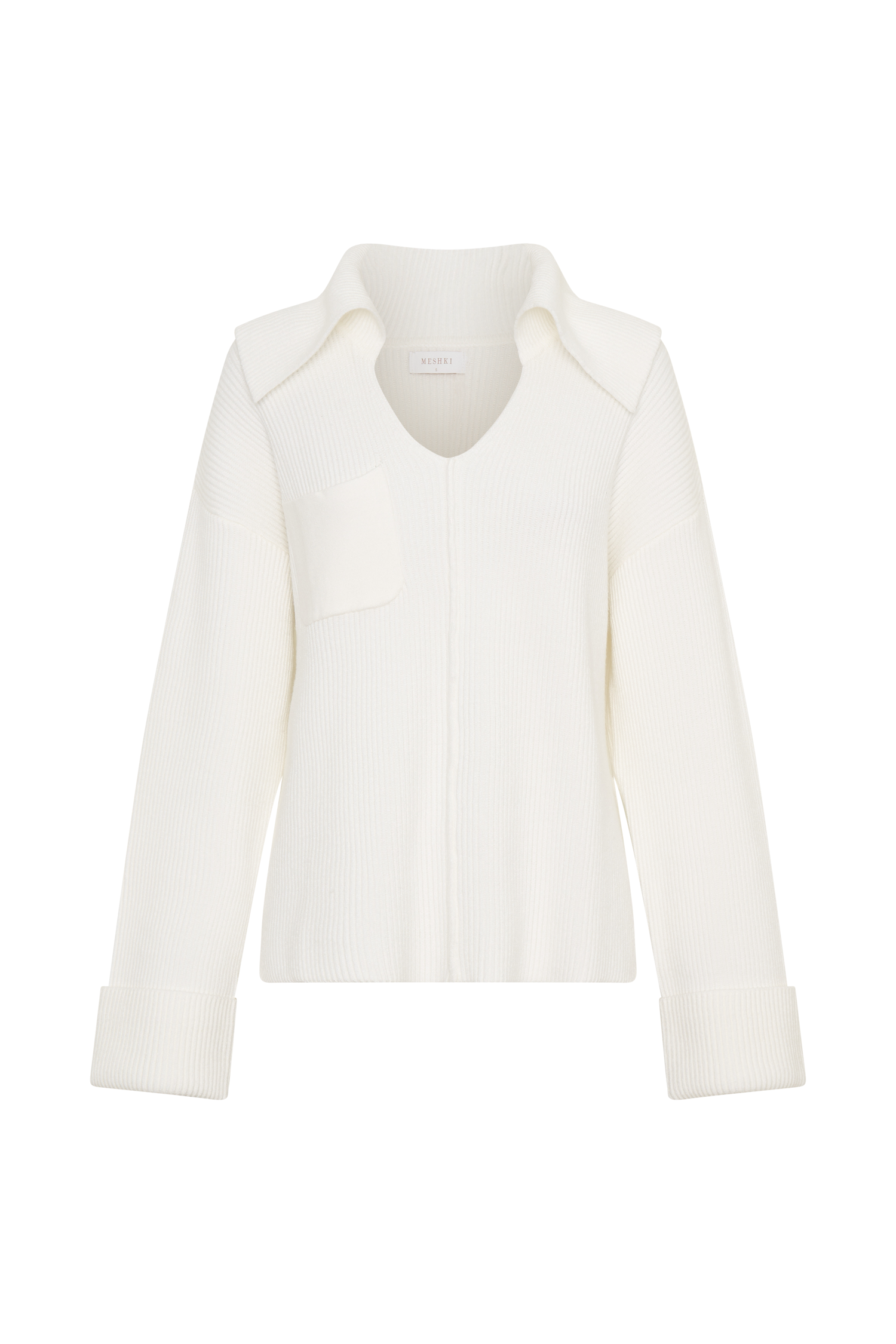 Bianka V Neck Knit Jumper - Off White