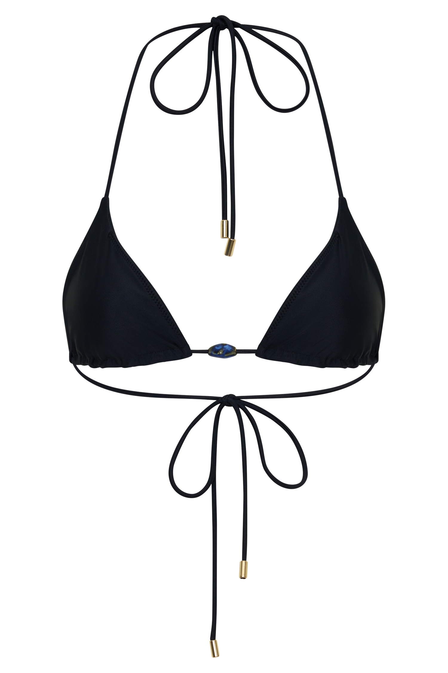 Blossom Classic Triangle Bikini Top - Black