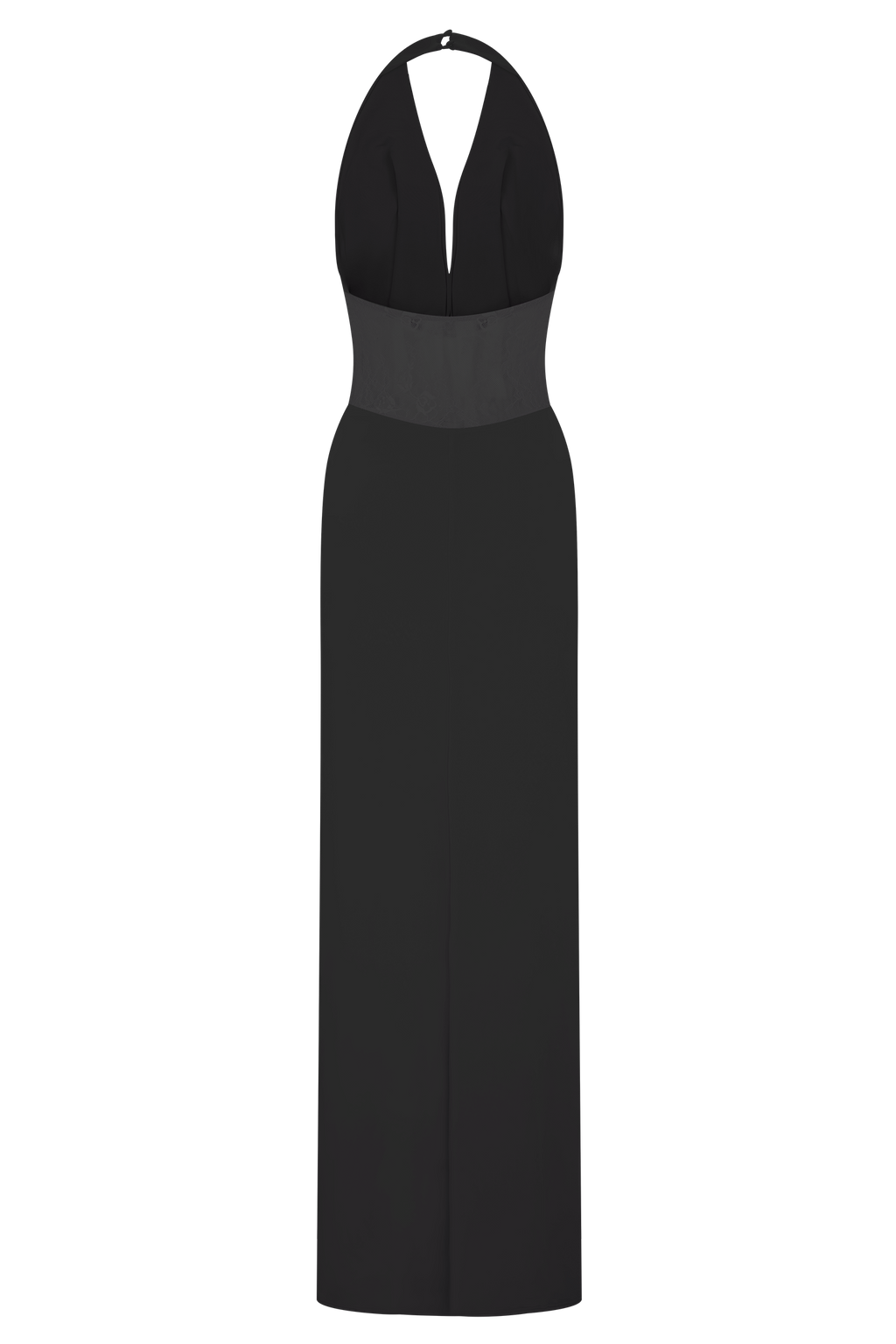 Bonnie Slinky And Lace Maxi Dress - Black