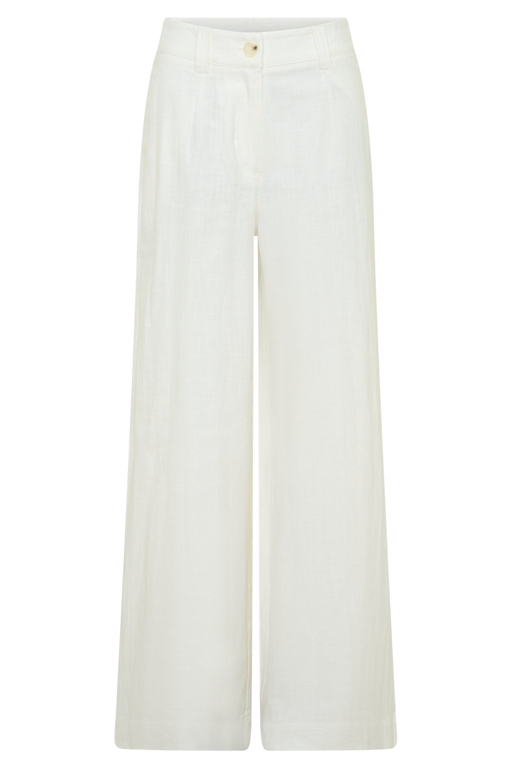 Brielle Straight Leg Linen Pant - White