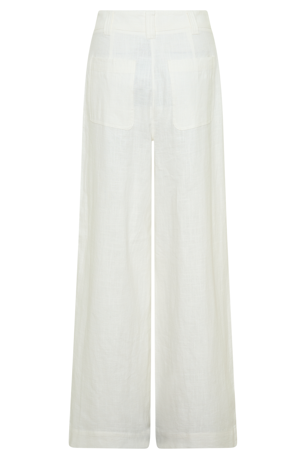 Brielle Straight Leg Linen Pant - White