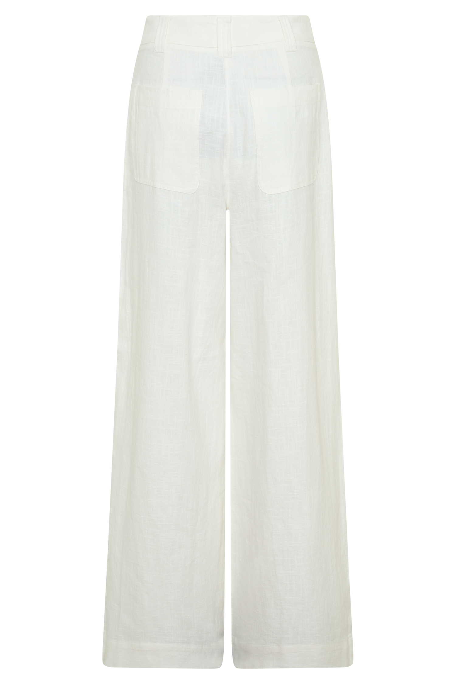 Brielle Straight Leg Linen Pant - White