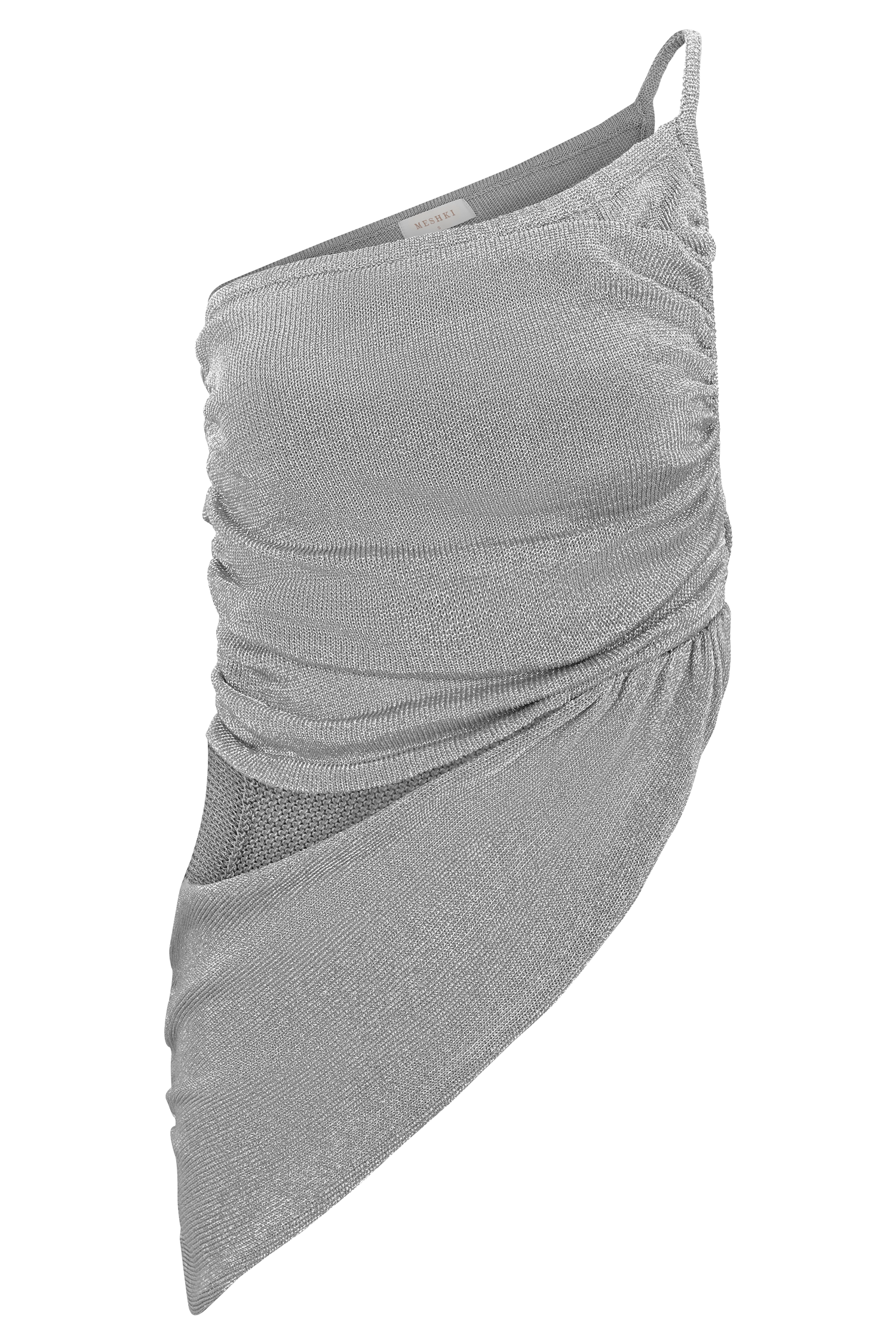 Corah Lurex Drape Knit Top - Silver