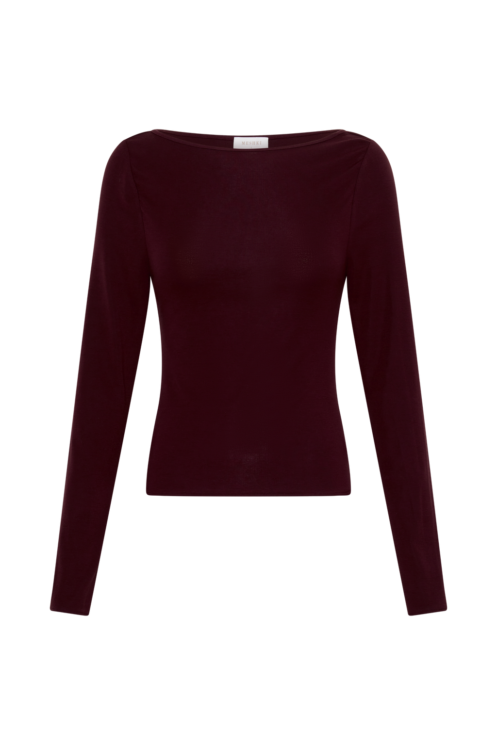 Coraline Long Sleeve Sheer Top - Burgundy