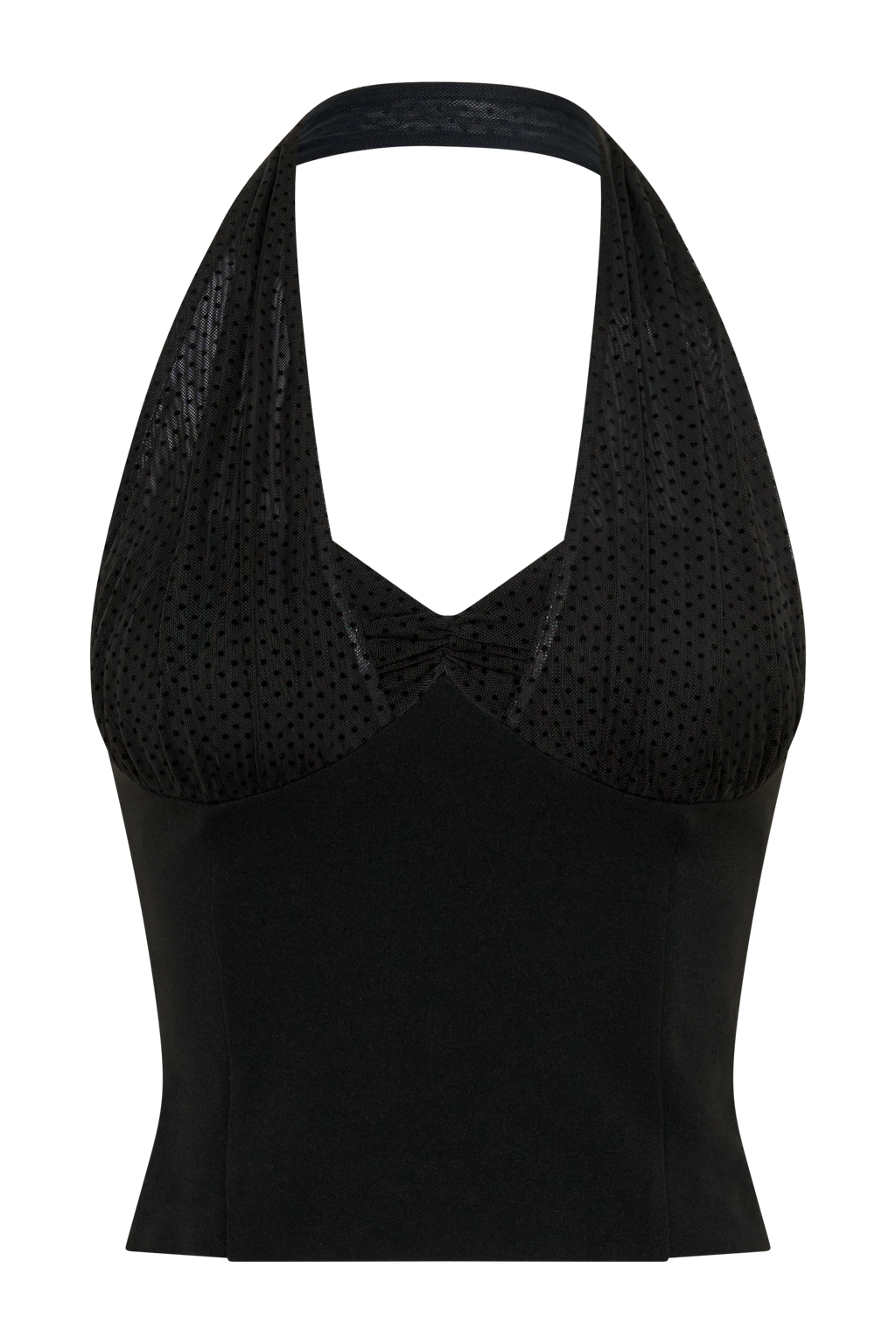 Cressida Crepe Halter Top - Black